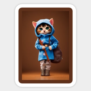 Cat in Hoody Sticker